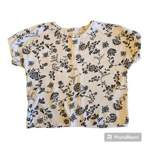 EUC Loft Black and White Top Size M